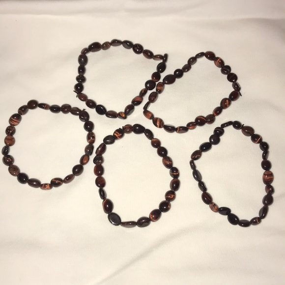 Red Tiger’s eye freeform nugget bracelet - Picture 2 of 5